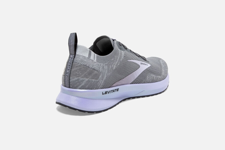 Brooks Running Shoes Womens Grey/Purple - Levitate 4 Road - 3140-BPEXF